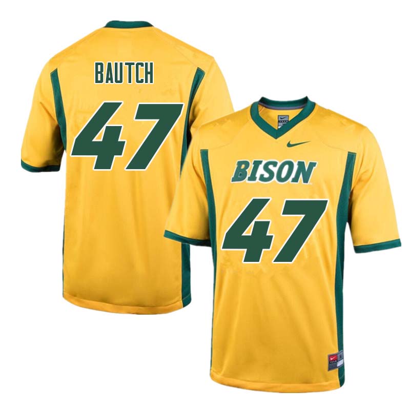 Men #47 Max Bautch North Dakota State Bison College Football Jerseys Sale-Yellow